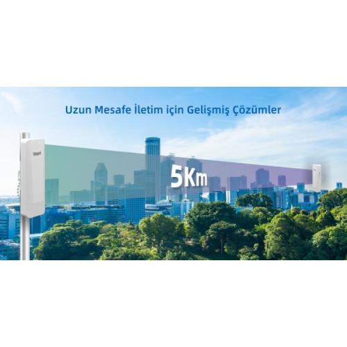 VİDEOPARK 2Lİ SET 5G/900MBPS (DIŞ ORTAM ACCESS POİNT 5KM) VP-5800CPE-2LISET Noktadan Noktaya Aktarıcı TEKLİ